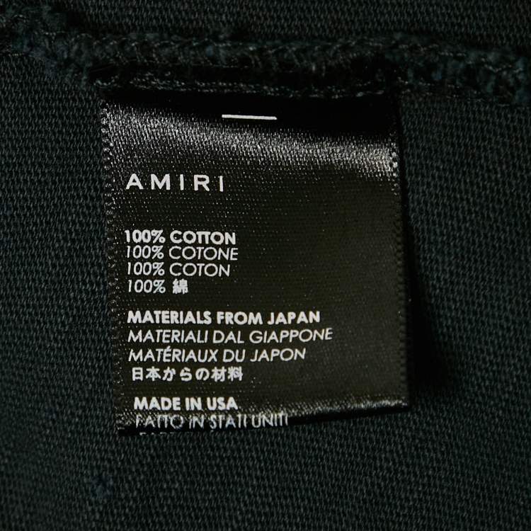 Pre Owned Amiri Black Washed Shotgun Cotton Crew Neck Short Sleeve T-Shirt S