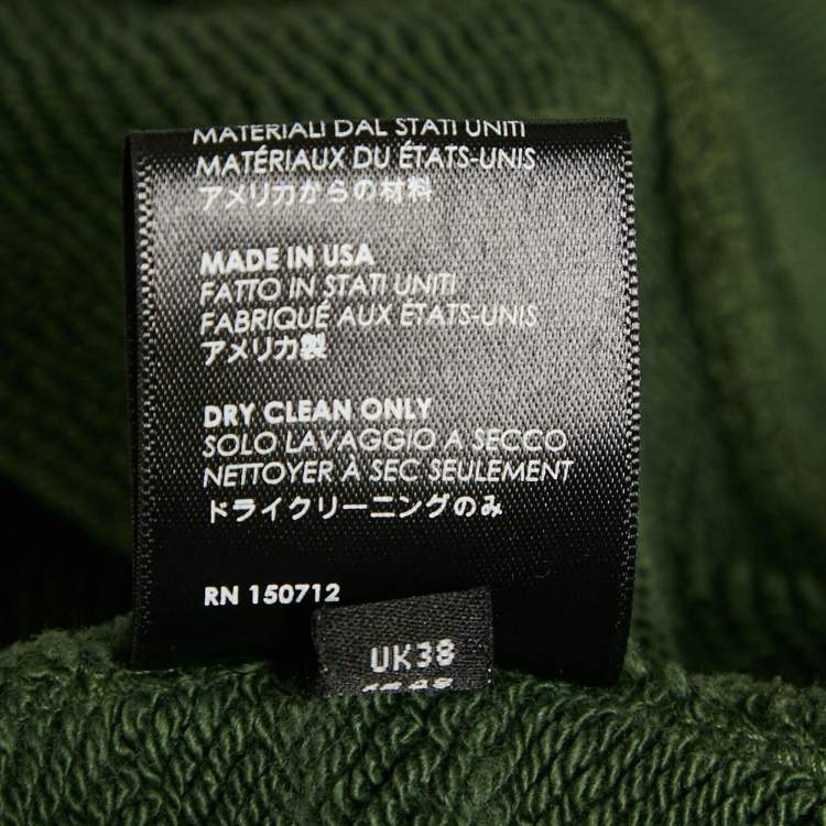 Pre Owned Amiri Green Logo Embroidered Cotton Knit Sweatshirt M