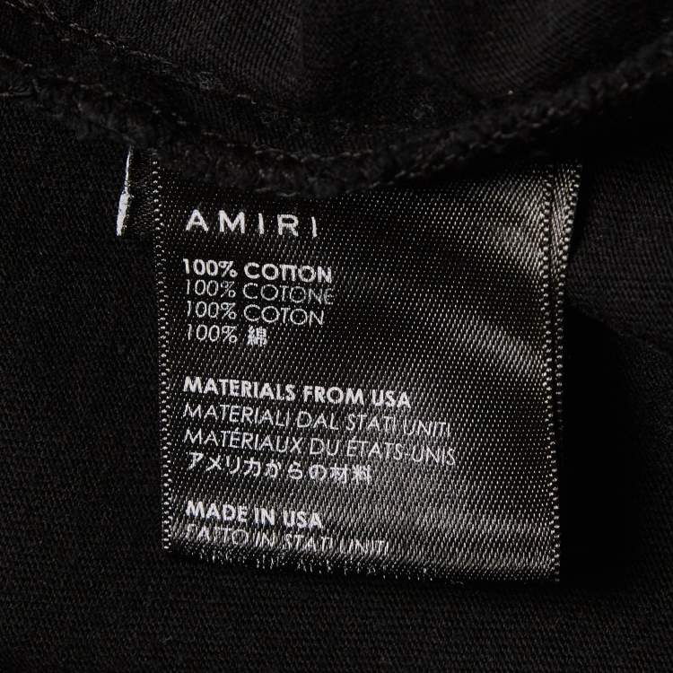 Pre Owned Amiri Black Printed Jersey T-Shirt M