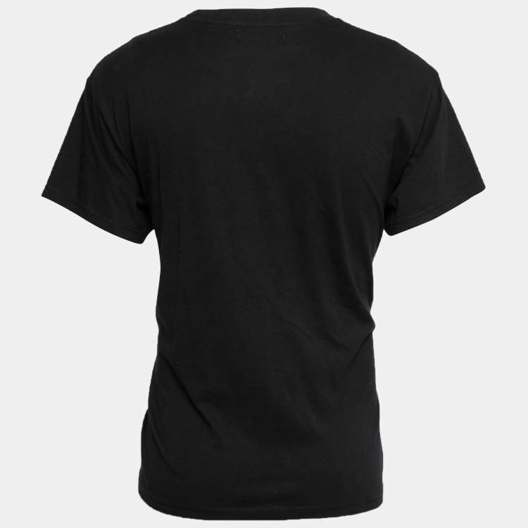 Pre Owned Amiri Black Printed Jersey T-Shirt M