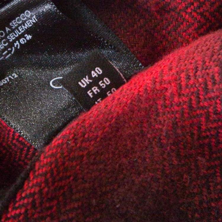 Pre Owned Amiri Bicolor Highlight Plaid Flannel Raw Edged Shirt XL