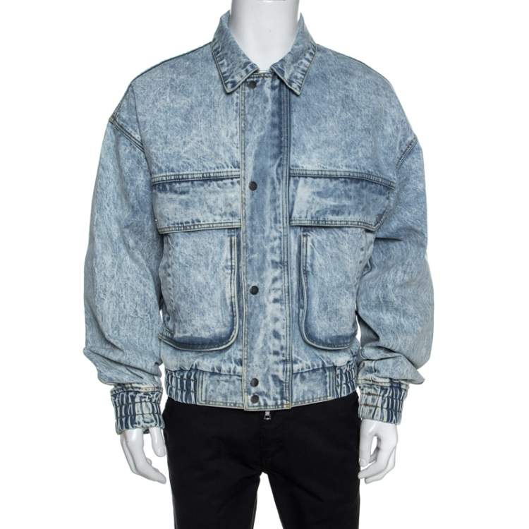 X RAY Men's Denim Jacket, Washed Ripped Distressed Flex Stretch Casual  Trucker Biker Jean Jacket, Acid Blue - Ripped, Small at Amazon Men's  Clothing store