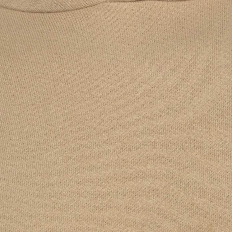 Pre Owned Amiri Beige Knit Raw Edged Detail Hooded Sweatshirt M