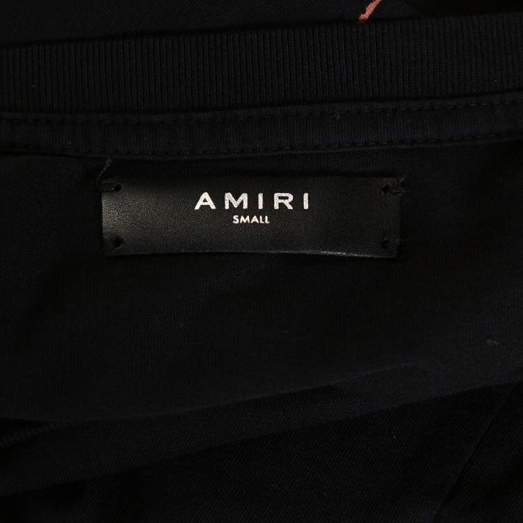 Pre Owned Amiri Black Cotton Wild Ones Print Round Neck T-Shirt S