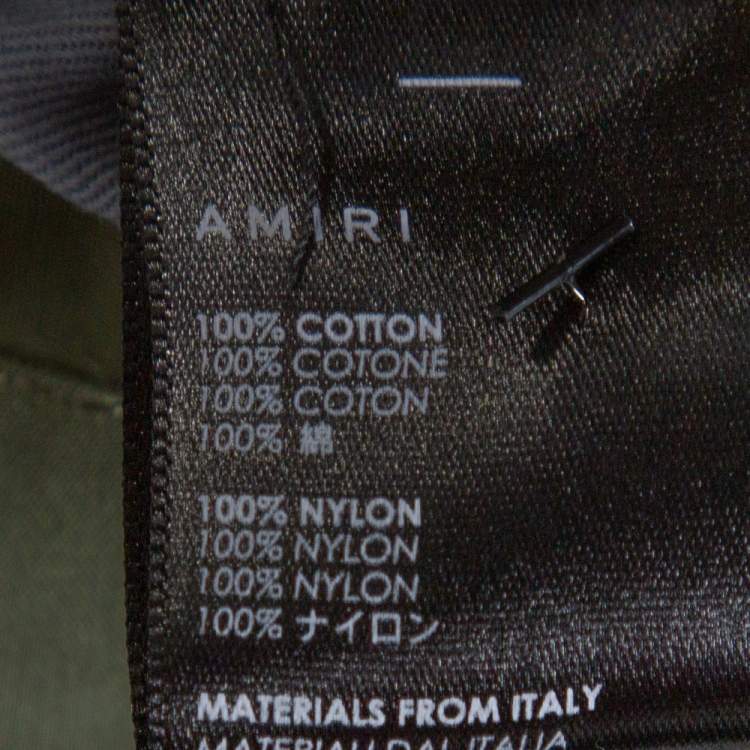 Pre Owned Amiri Two Tone Reversible Trucker Bomber Jacket L 