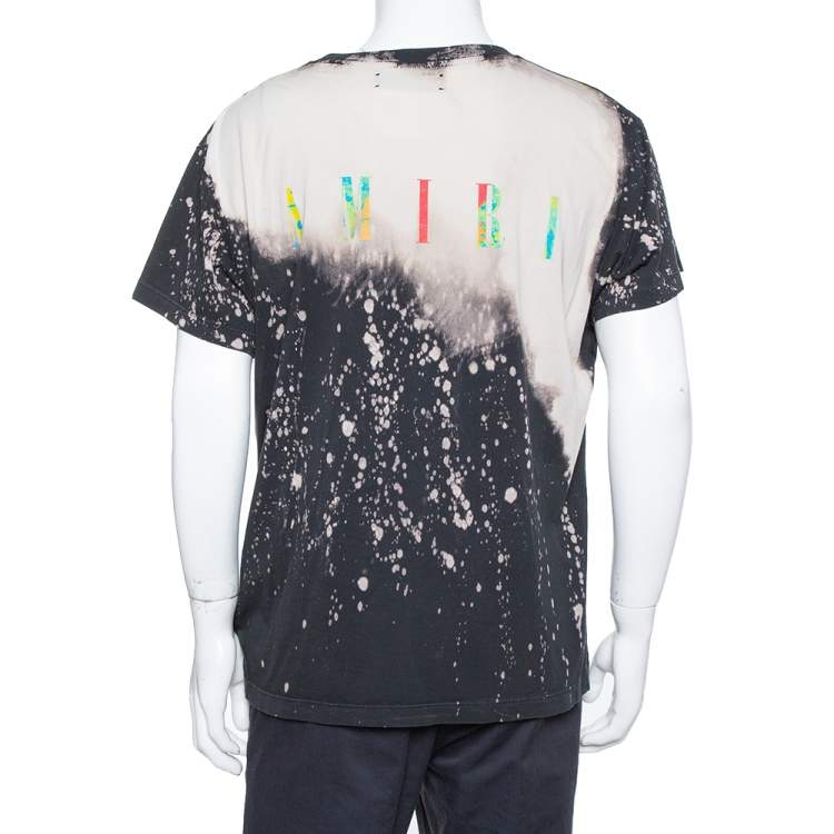 Pre Owned Amiri Multicolor Cotton Jimi Hendrix Printed Washed Out Effect Roundneck T-Shirt M