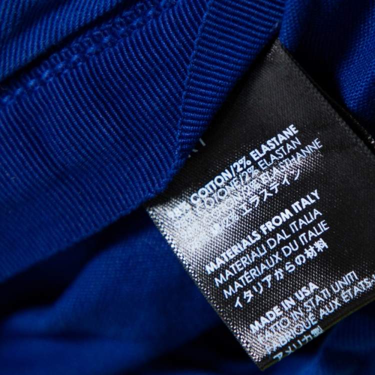 Pre Owned Amiri Navy Blue Cotton Side Stripe Detail Cargo Pants S
