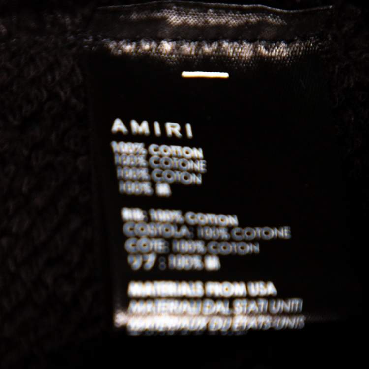 Pre Owned Amiri Black Cotton Detachable Hood Detail Sweatshirt M