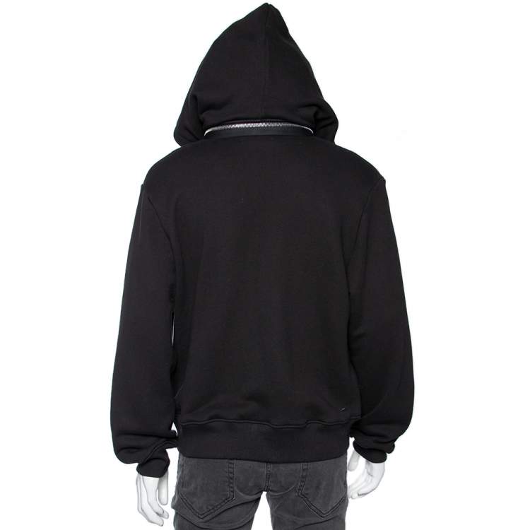 Pre Owned Amiri Black Cotton Detachable Hood Detail Sweatshirt M