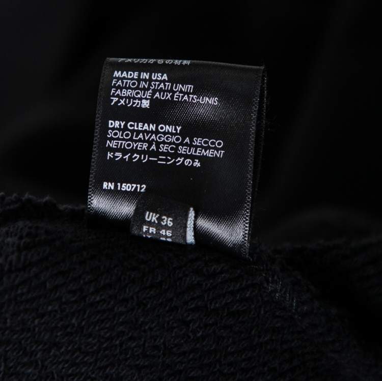 Pre Owned Amiri Black Distressed Cotton Long Sleeve Oversized Hoodie S