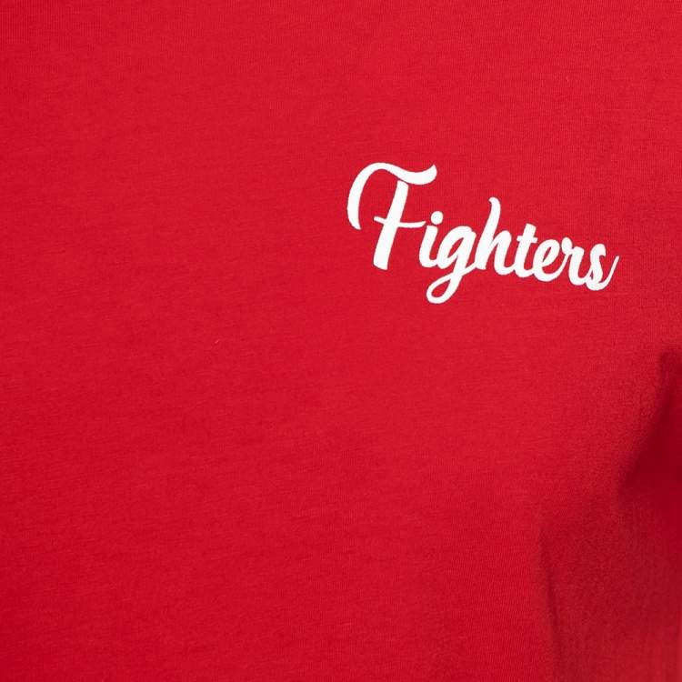 مملوكة مسبقًا Amiri Red Cotton Crew Neck Fighters Printed Short Sleeve T-Shirt XS