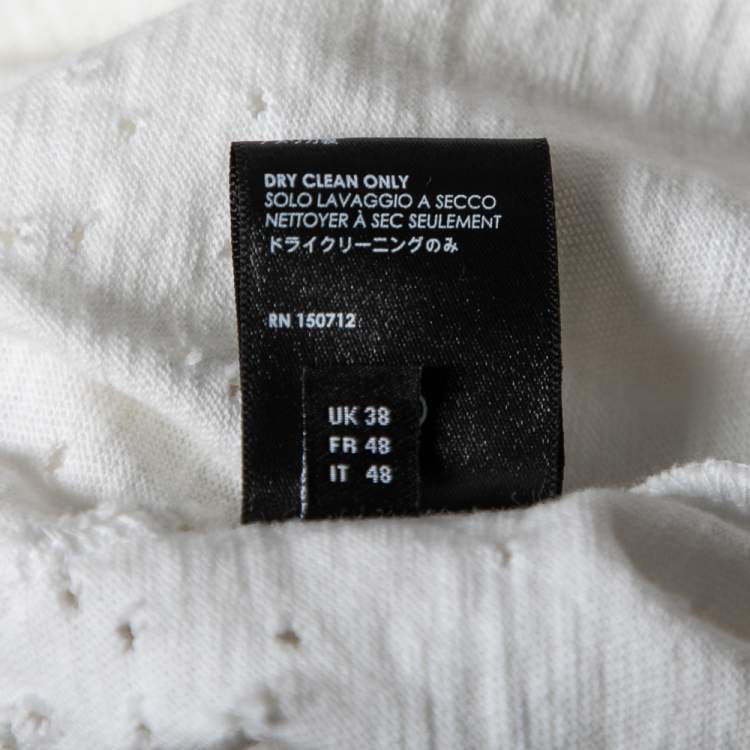 Pre Owned Amiri White Distressed Cotton Crew Neck T-Shirt M