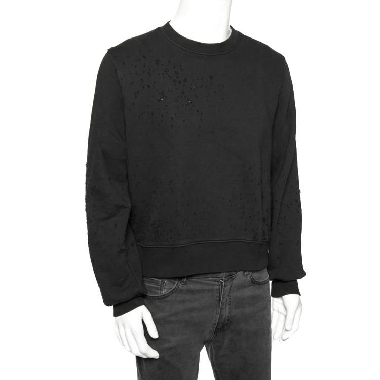 ニット・セーター Amiri Black Cotton Sweater AMIRI 'ma Core Logo Sweatshirt | italist