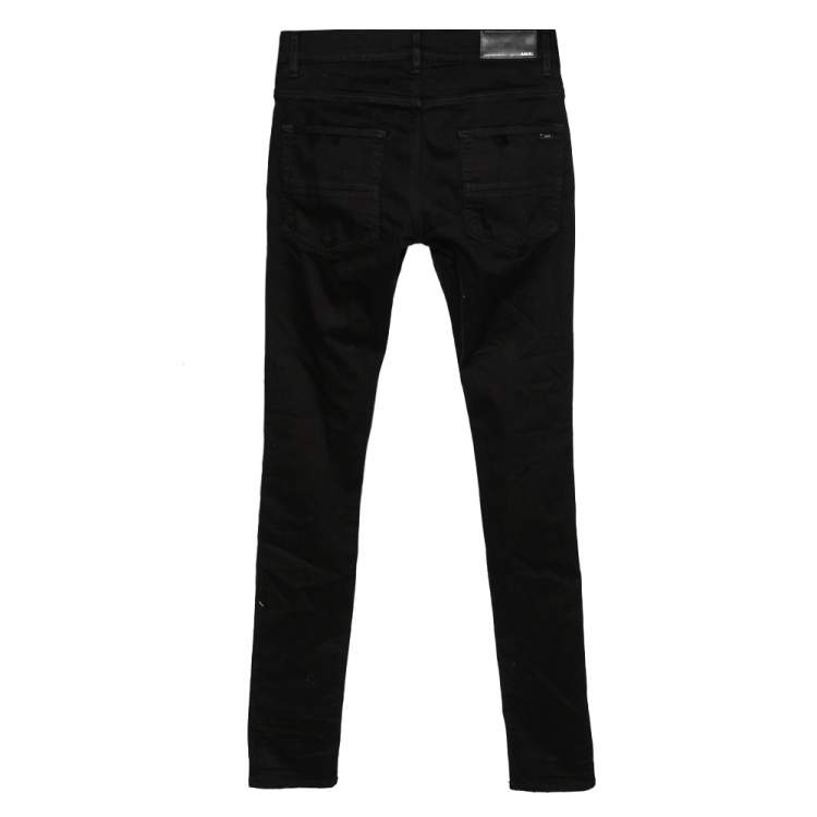 Pre Owned Amiri Black Denim Distressed Ripped Pants XS