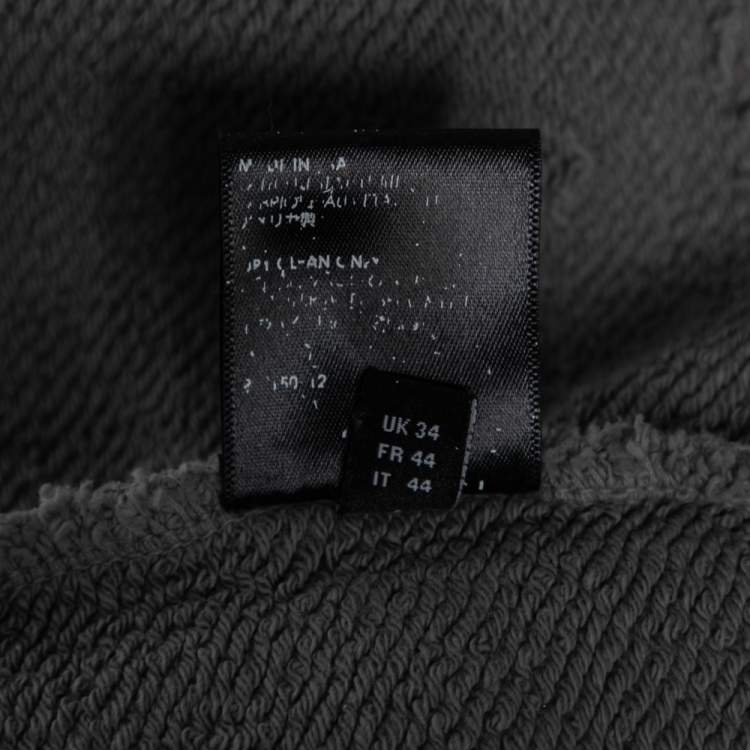 Pre Owned Amiri Grey Distressed Cotton Shotgun Crewneck Sweatshirt XS