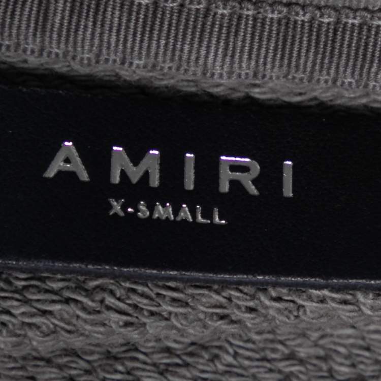 Pre Owned Amiri Grey Distressed Cotton Shotgun Crewneck Sweatshirt XS