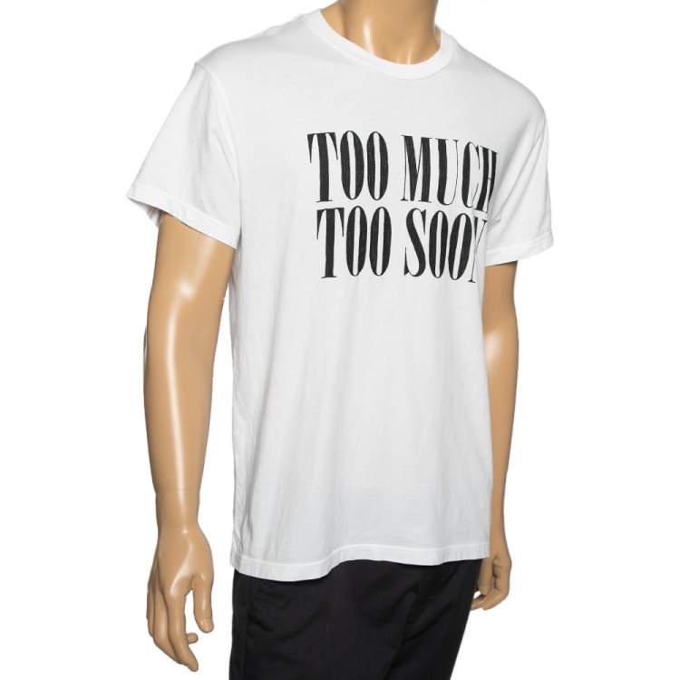 Pre Owned Amiri White Printed Cotton Short Sleeve T-Shirt XS