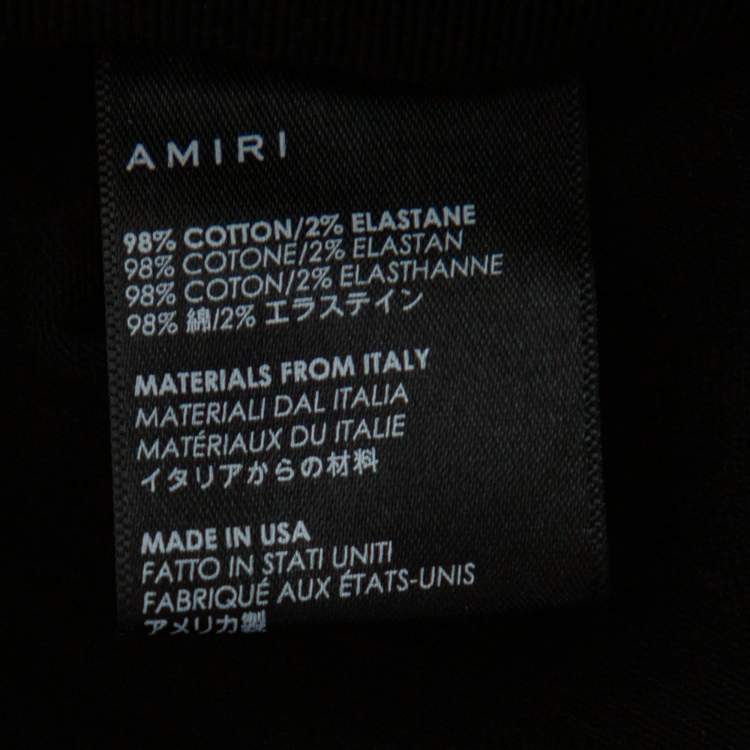 Pre Owned Amiri Black Distressed Denim Sequined Zebra Patch Skinny Jeans XS