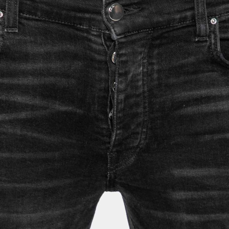 Pre Owned Amiri Black Distressed Denim Slim Fit Jeans M