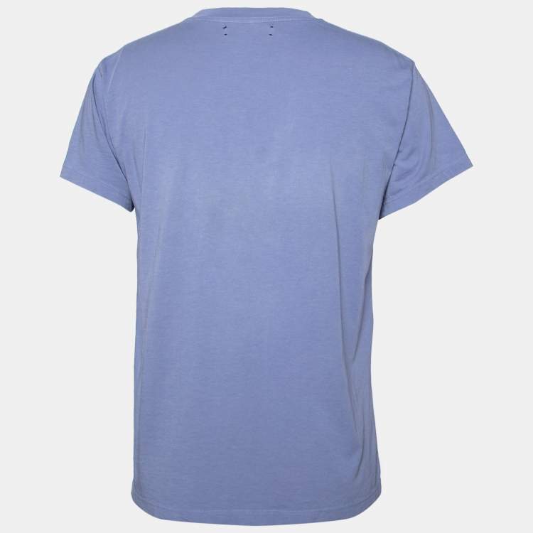 Pre Owned Amiri Purple Cotton Jersey Leopard Star Print T-Shirt XS