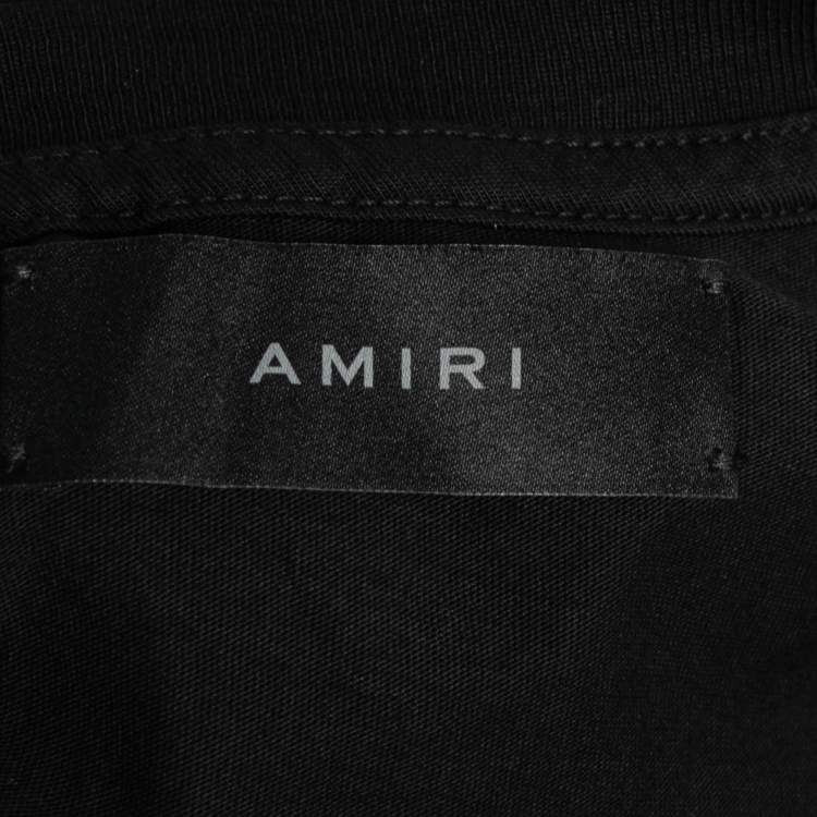 Pre Owned Amiri Black Peace Butterfly Printed Cotton Crew Neck T-Shirt XS