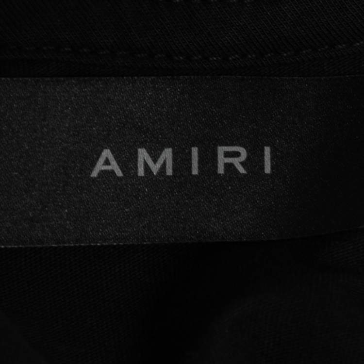 Pre Owned Amiri Black Cotton Rainbow Dove Crew Neck T-Shirt XS