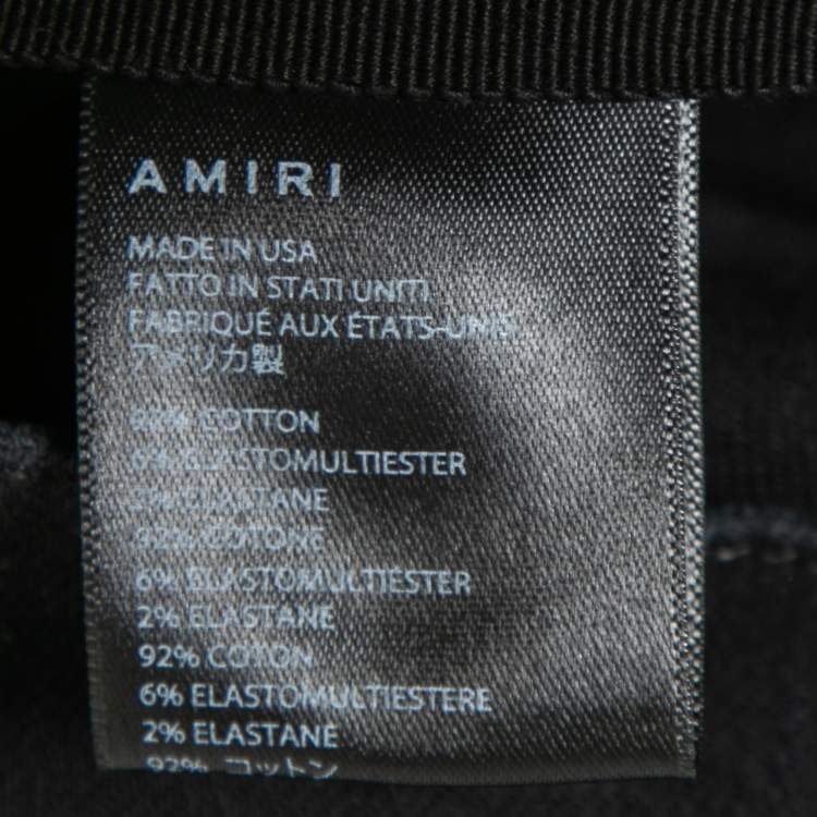 Pre Owned Amiri Black Distressed Denim Bandana Patched Jeans S Waist 31"