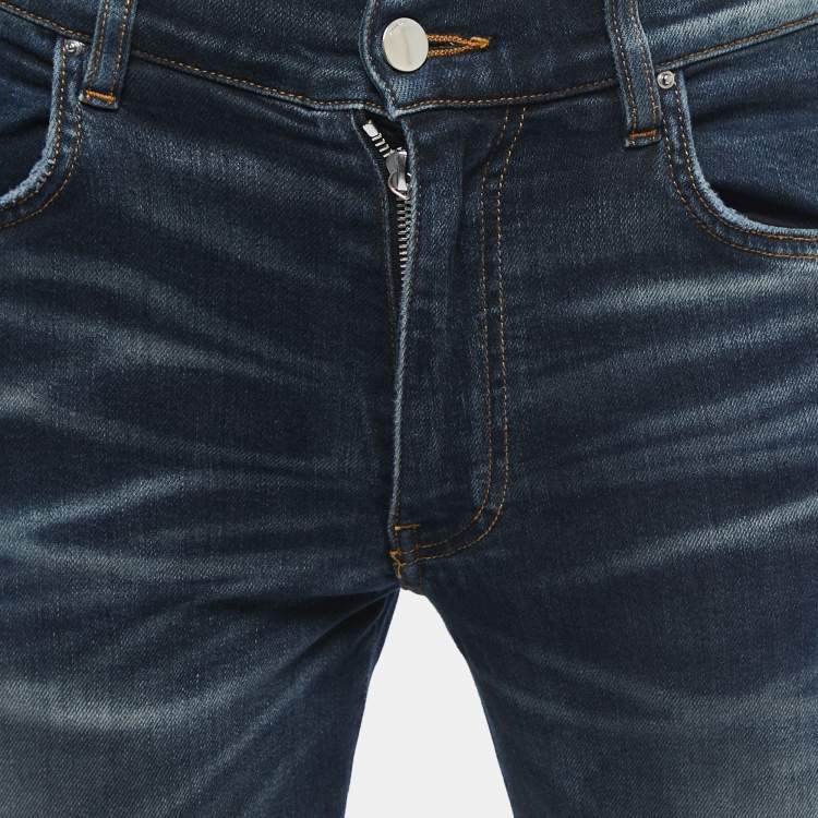 Pre Owned Amiri Dark Blue Washed Denim Jeans S Waist 27"