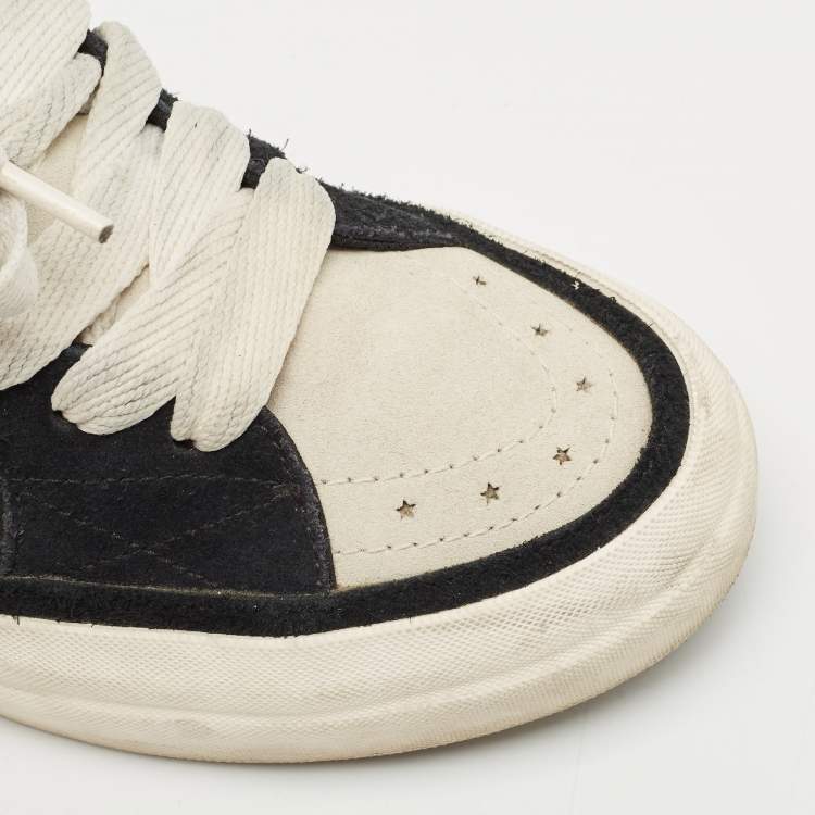 مملوكة مسبقًا Amiri Black/Off White Suede Sunset Skate Low Top Sneakers Size 42