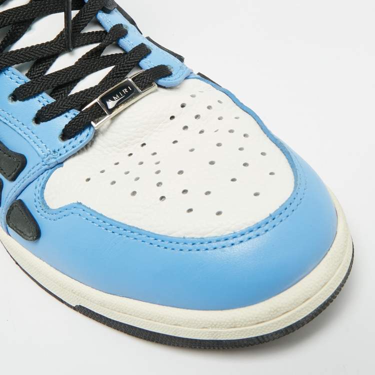 Pre Owned Amiri Skel Size 43 Multicolor Nubuck and Leather High Top Sneakers