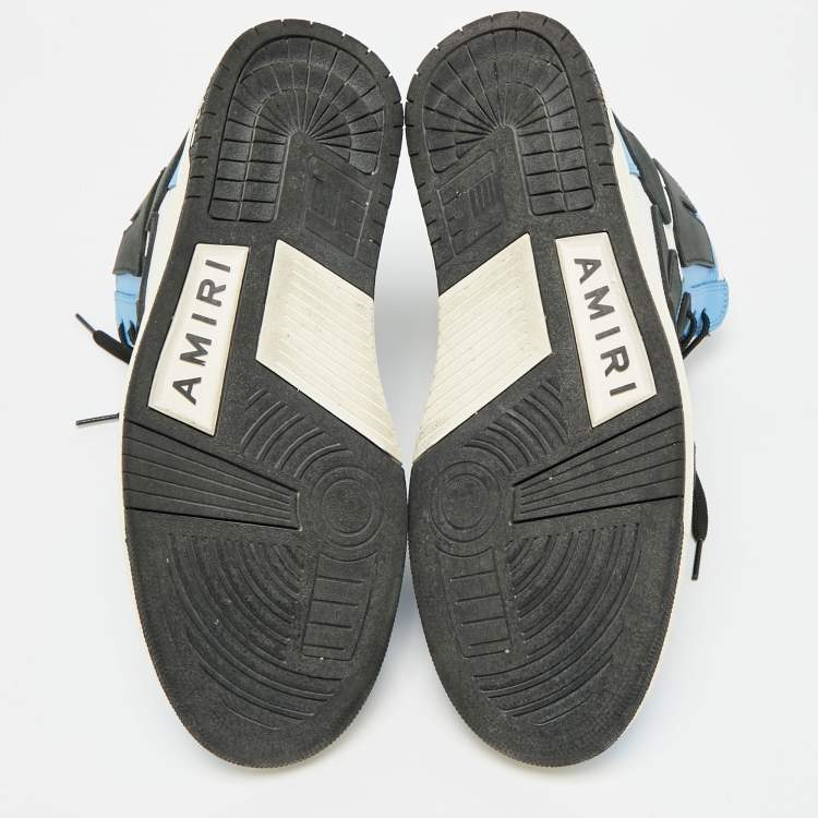 Pre Owned Amiri Skel Size 43 Multicolor Nubuck and Leather High Top Sneakers