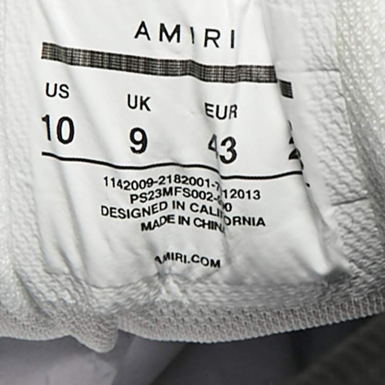 Pre Owned Amiri Skel Size 43 Multicolor Nubuck and Leather High Top Sneakers