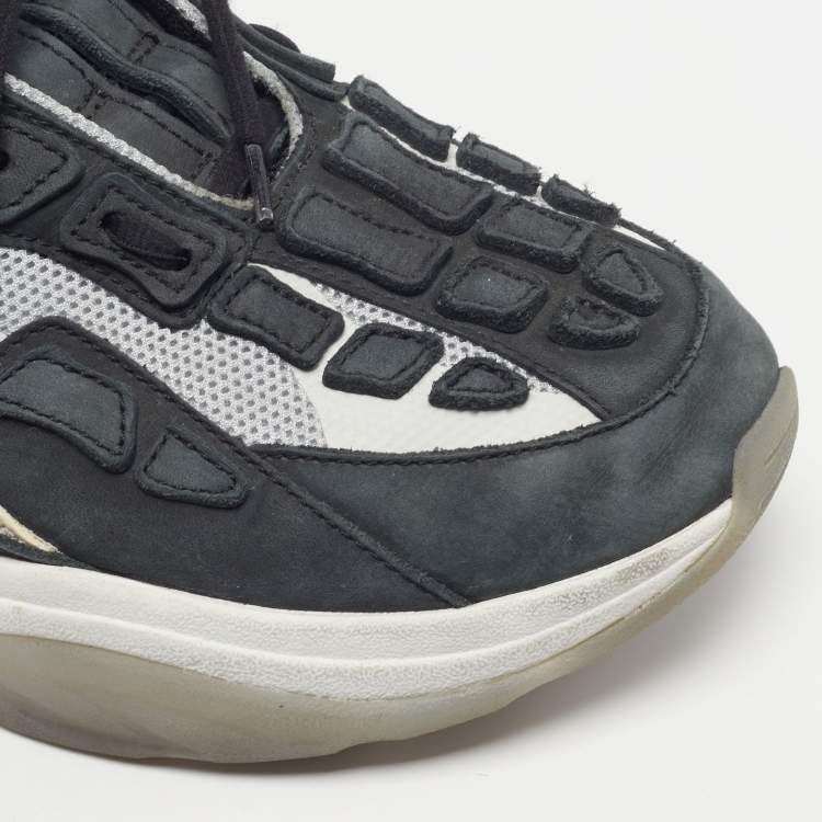 Pre Owned Amiri Bone Runner Size 43 Two Tone Mesh and Nubuck Leather Low Top Sneakers