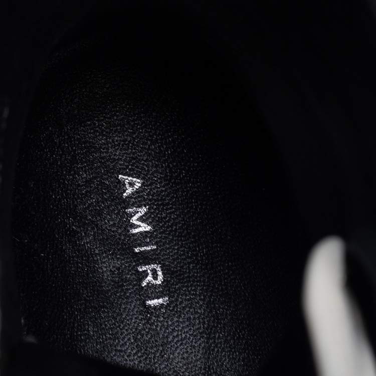 Pre Owned Amiri White/Black Leather Sunset High Top Sneakers Size 40 