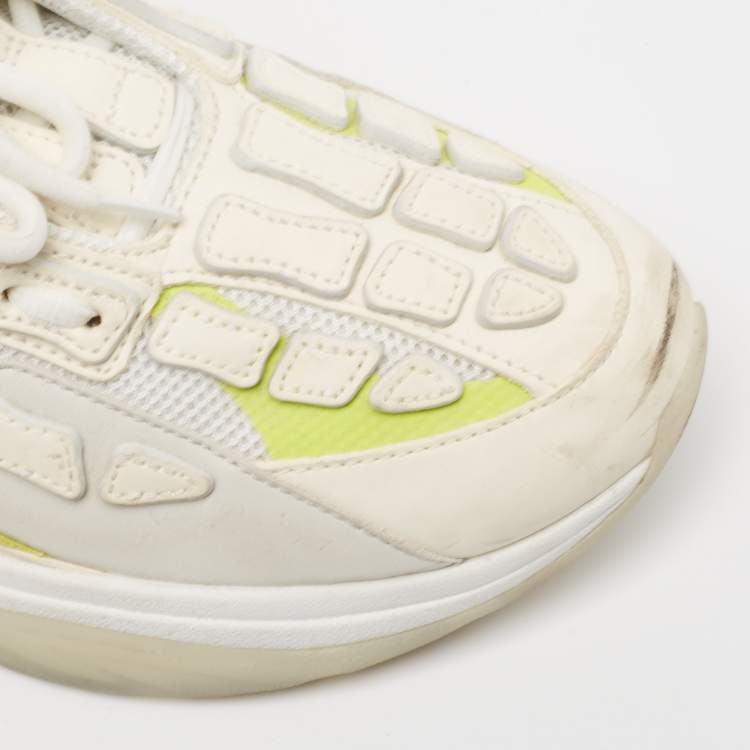 Pre Owned Amiri Tricolor Leather and Mesh Bone Runner Low Top Sneakers Size 43