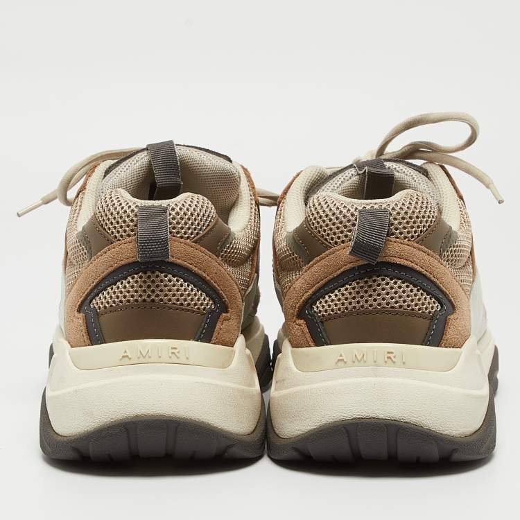 Pre Owned Amiri Beige/Grey Suede Runner Trainers Sneakers Size 46
