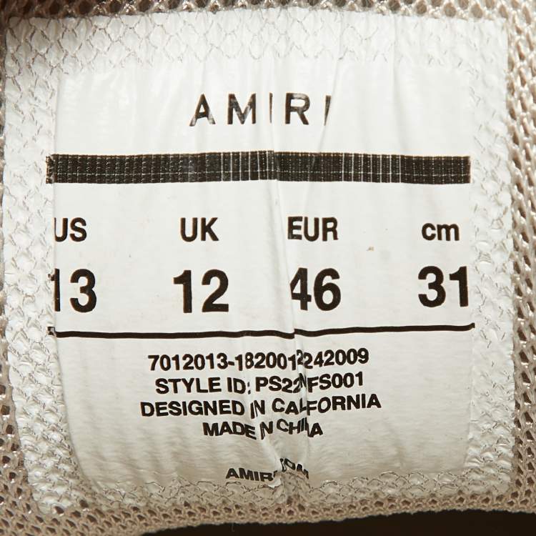 Pre Owned Amiri Beige/Grey Suede Runner Trainers Sneakers Size 46