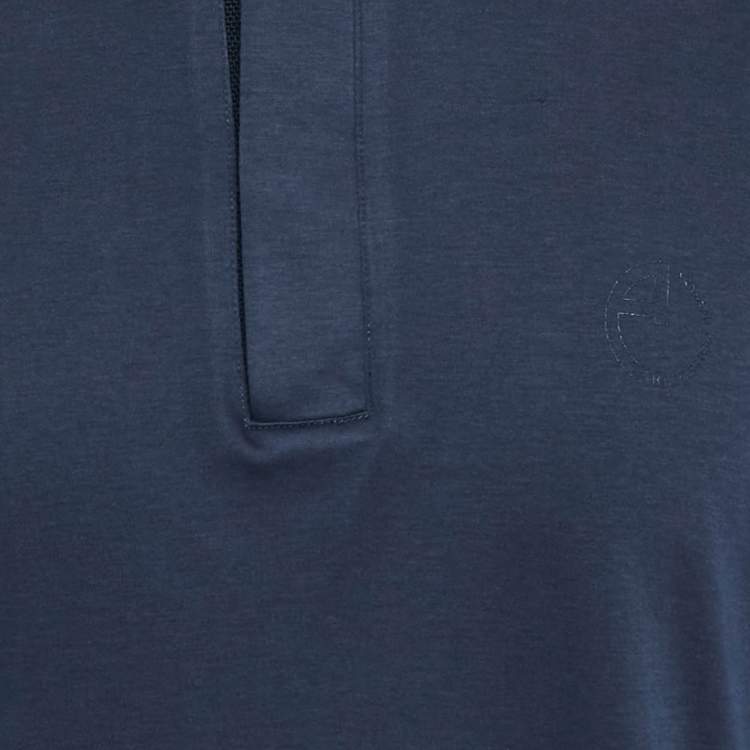 Pre Owned Armani Collezioni Navy Blue Cotton Polo T-Shirt XL