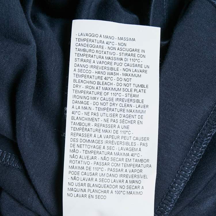 Pre Owned Armani Collezioni Navy Blue Cotton Polo T-Shirt XL