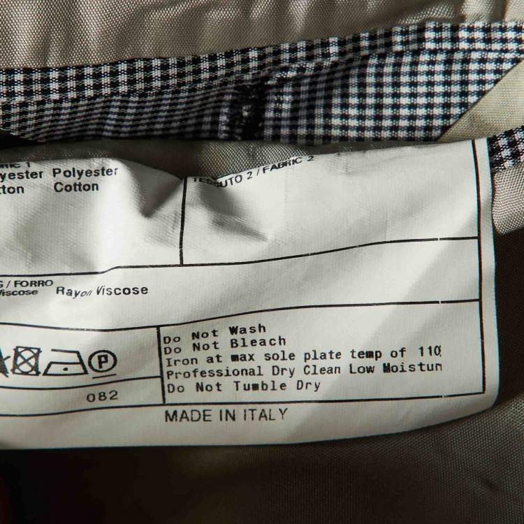 Pre Owned Armani Collezioni Grey Cotton Blend Regular Fit Blazer L