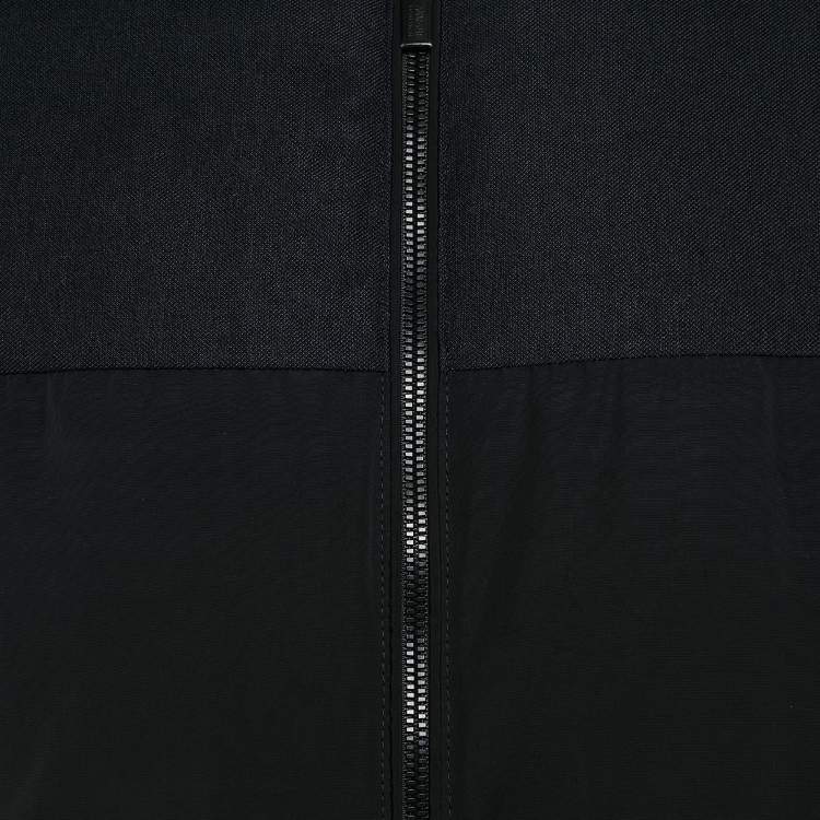 Pre Owned Armani Collezioni Black Synthetic Hooded Sleeveless Down Jacket L