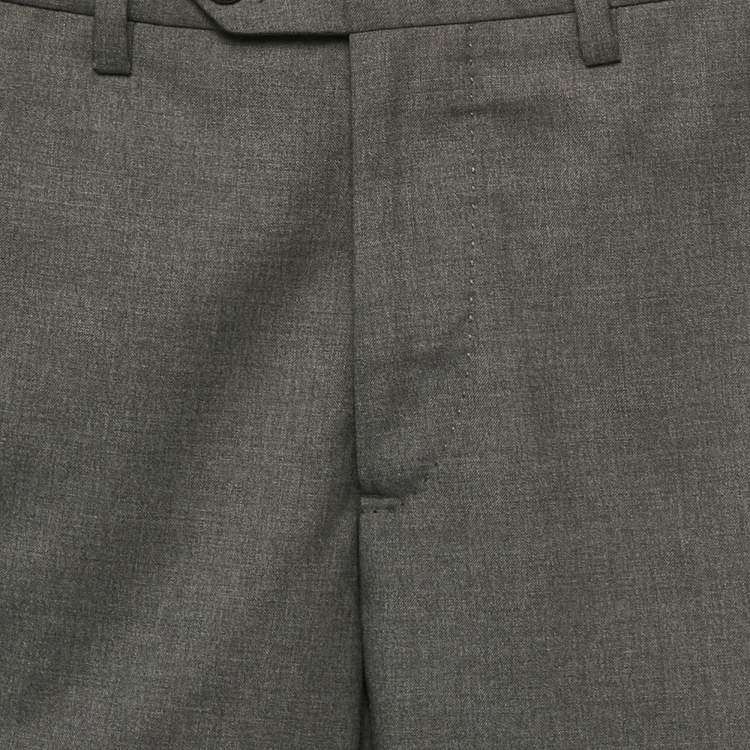 Pre Owned Armani Collezioni Dark Grey Wool Trousers S