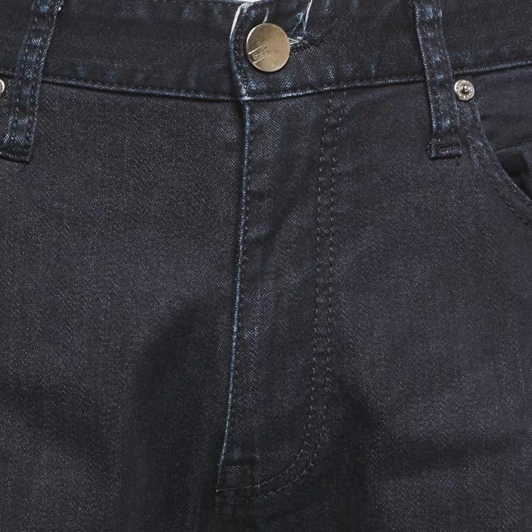 Pre Owned Armani Collezioni Navy Blue Denim Regular Fit J07 Jeans M Waist 32"