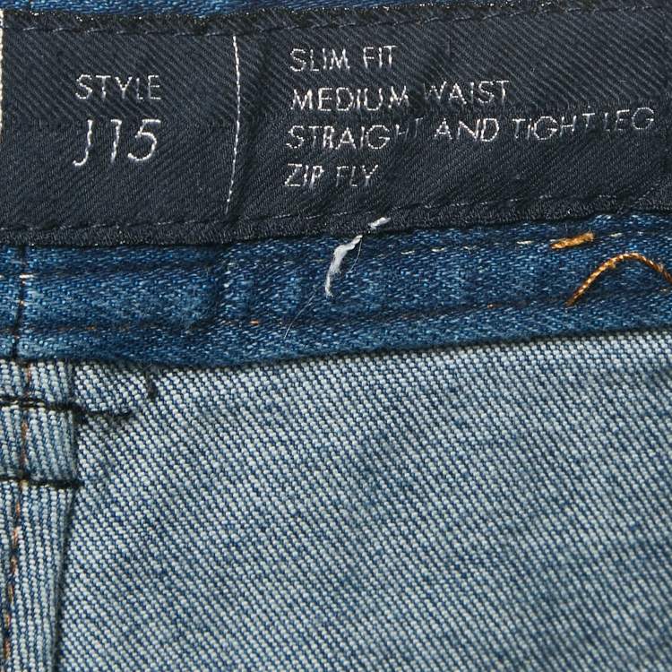 Pre Owned Armani Collezioni Blue Denim Slim Fit Jeans M Waist 32"