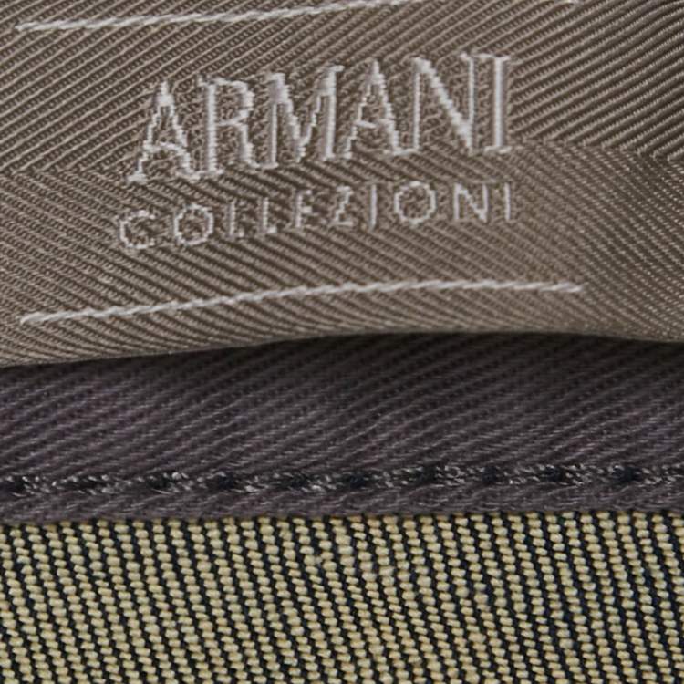 Pre Owned Armani Collezioni Blue Denim Slim Fit J15 Jeans M Waist 32"