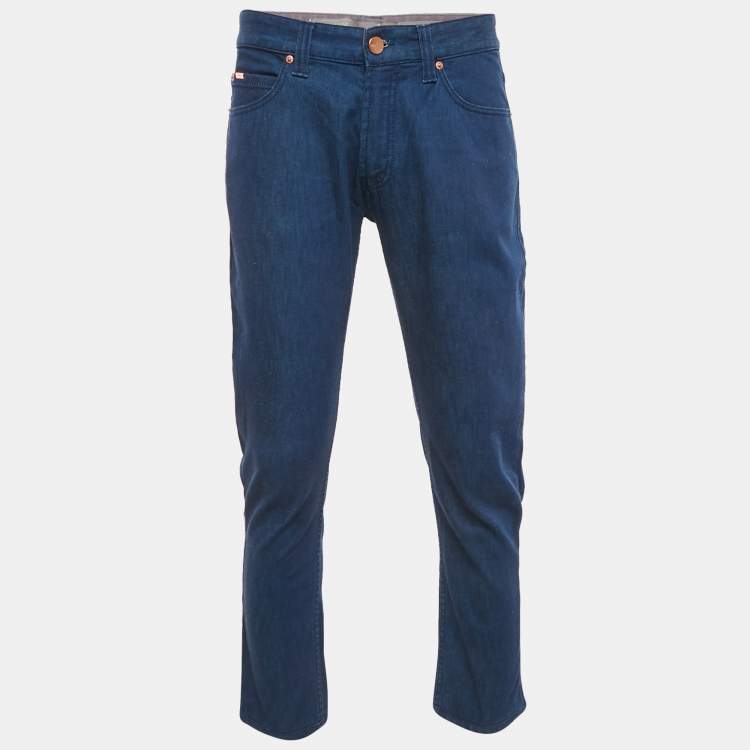 Pre Owned Armani Collezioni Blue Denim Slim Fit J15 Jeans M Waist 32"