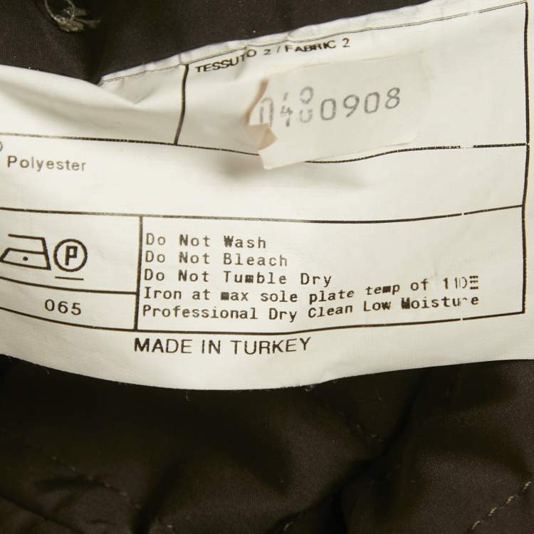 Pre Owned Armani Collezioni Brown Wool Double Breasted Coat M
