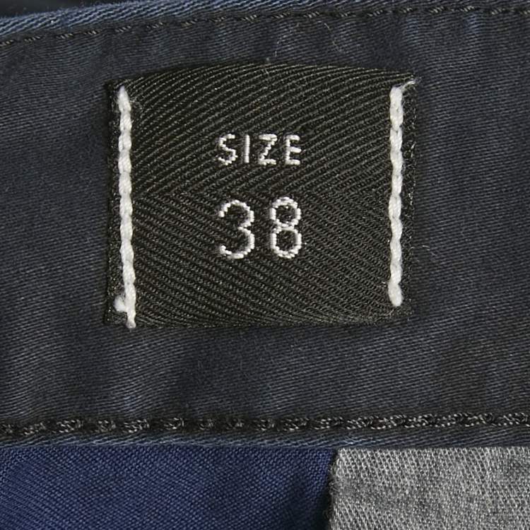 Pre Owned Armani Collezioni Navy Blue Cotton Slim Fit J15 Jeans M