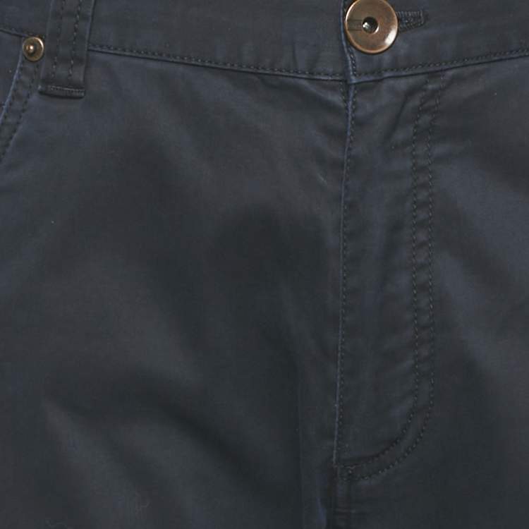 Pre Owned Armani Collezioni Navy Blue Cotton Slim Fit J15 Jeans M