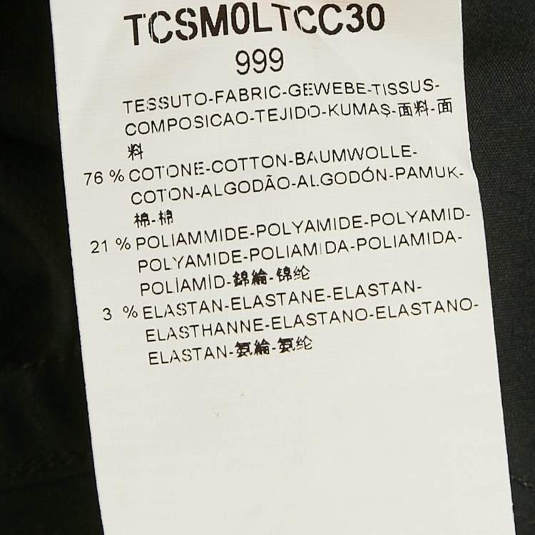 Pre Owned Armani Collezioni Black Cotton Blend Full Sleeve Shirt XL